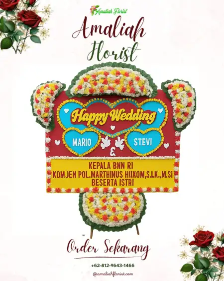 Papan Bunga Pernikahan Suka Dana